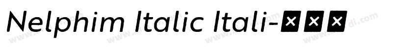 Nelphim Italic Itali字体转换